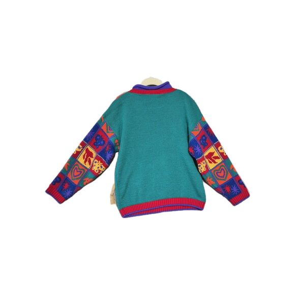 RARE Vtg Disney Store Kids Knit Sweater Lion King Nala 3D Colorful 90s Style - Picture 7 of 10